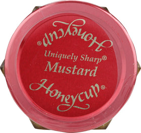 Salthouse & Peppermongers Honeycup Mustard label close-up highlighting branding.