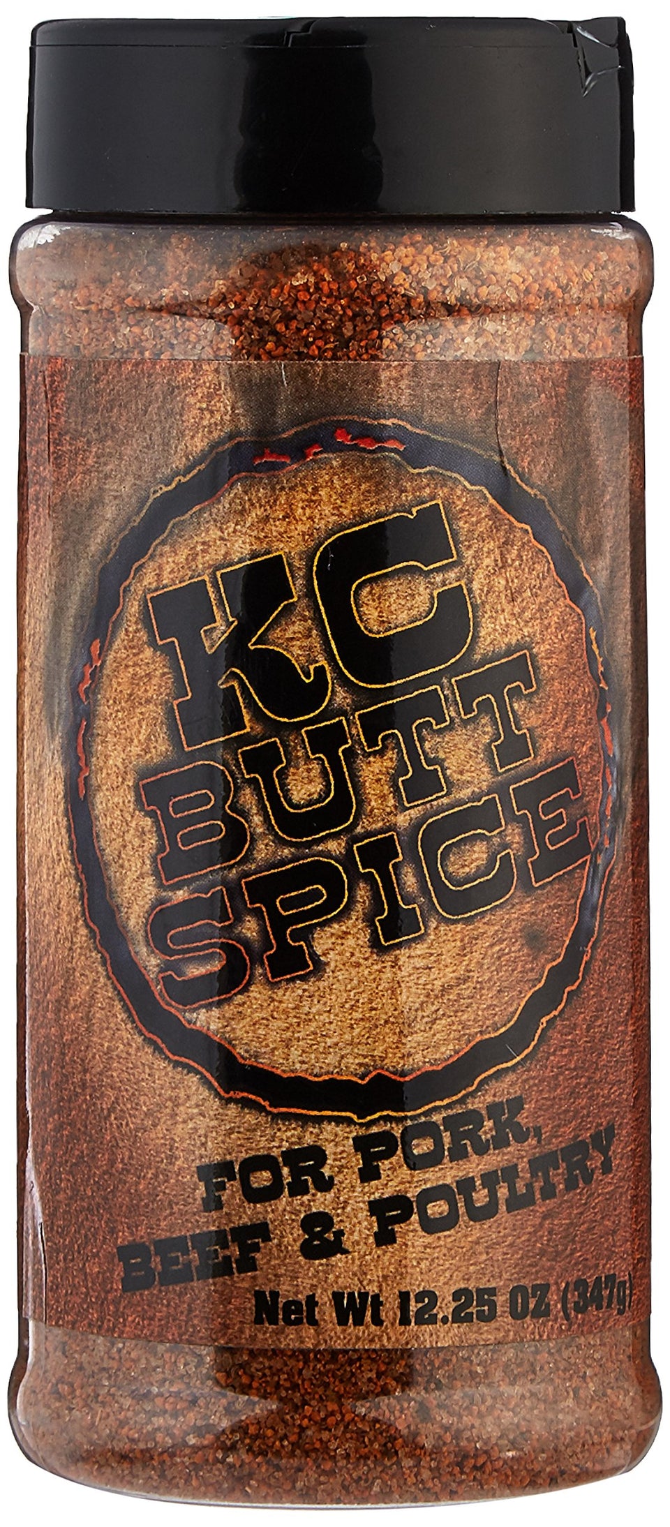 Salthouse and Peppermongers KC Butt Spice bottle pour for easy seasoning on beef, pork, or chicken.
