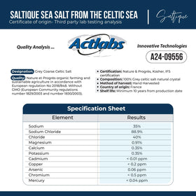 Saltique Celtic Salt Coarse hand-harvest texture shows natural moisture.