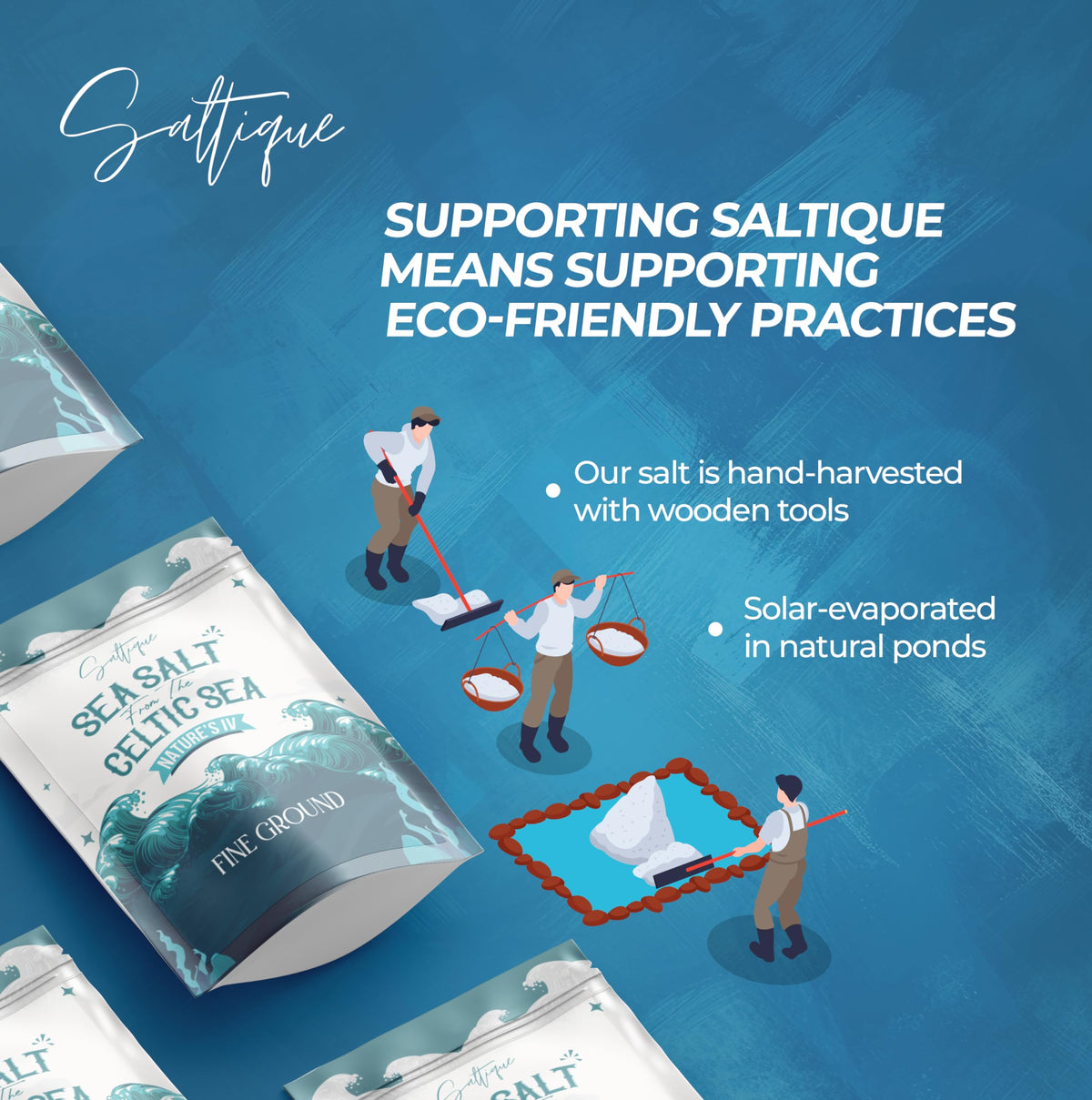 Saltique Celtic sea harbor image evoking pristine coastal harvesting and purity.