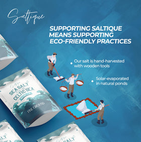 Saltique Celtic sea harbor image evoking pristine coastal harvesting and purity.