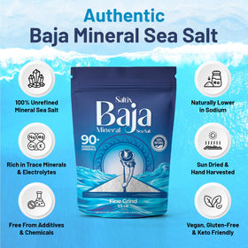 Saltix Baja mineral sea salt crystal close-up highlights natural texture for cooking.