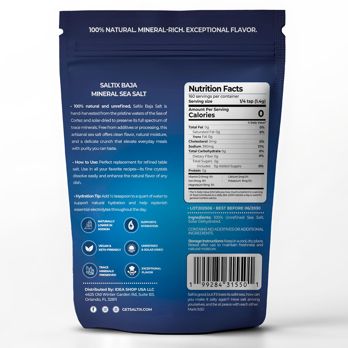 Saltix Baja sea salt sprinkled on roasted vegetables for flavor.