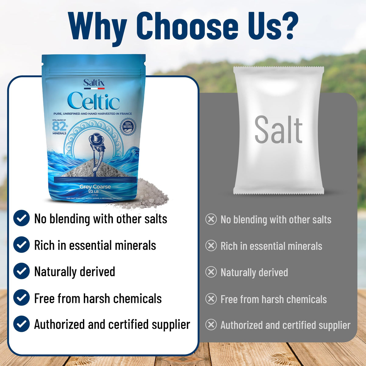 Saltix Grey Sea Salt rich in minerals for natural flavor depth
