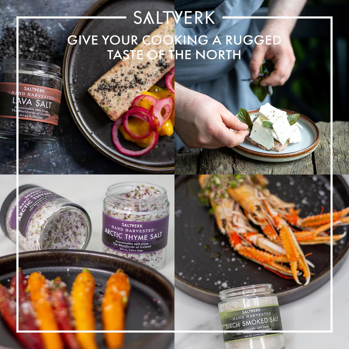 Saltverk Arctic Thyme salt jar brings herbal brightness to meals.