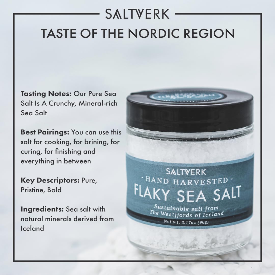 Saltverk hand-harvested flakes closeup highlighting mineral crunch