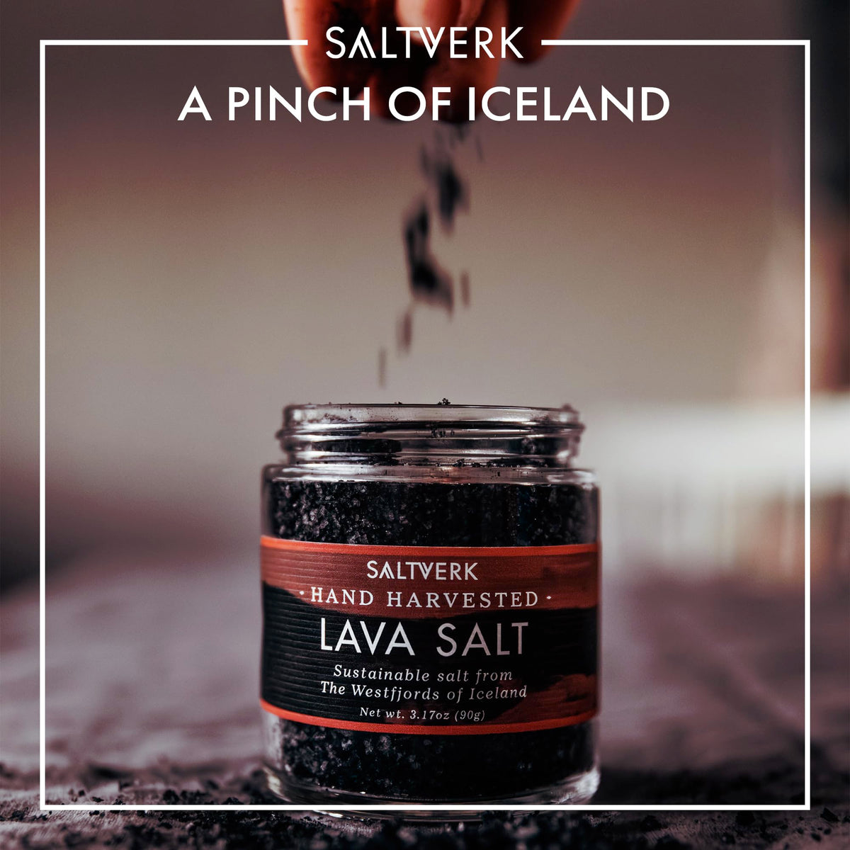 Saltverk lava salt finishing on fruits and vegetables adds subtle contrast and balance.