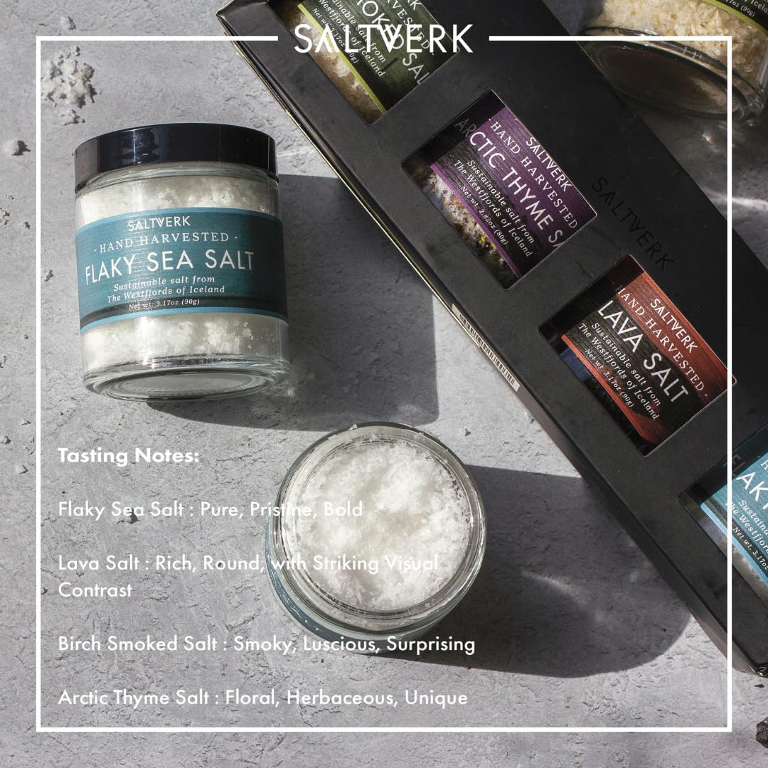 Saltverk lava salt jar adds bold flavor and crust to searing.