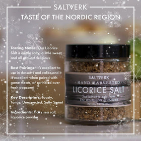 Saltverk Licorice Salt flakes close-up showing toasty notes.