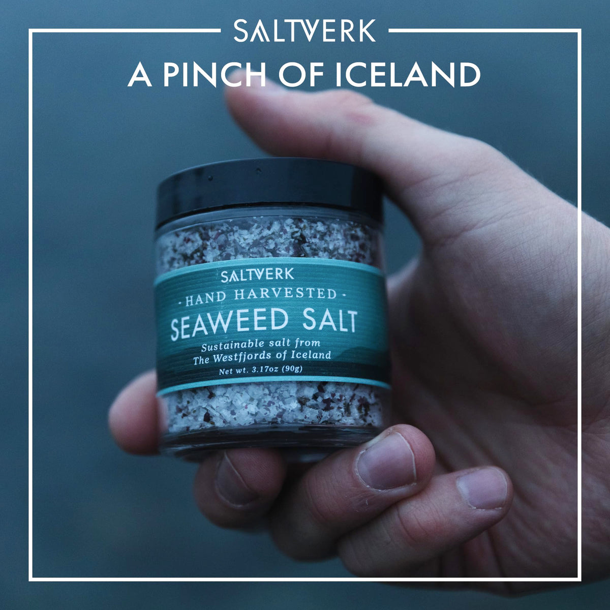 Saltverk Sea Salt chef-feature implies gourmet trust and restaurant-quality seasonings.