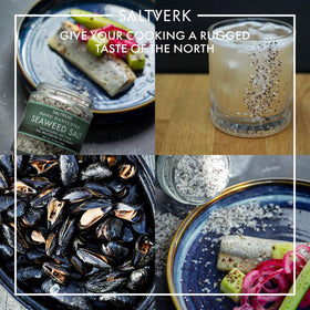 Saltverk Sea Salt Viking-tradition depicts craftsmanship from Westfjords with traditional methods.