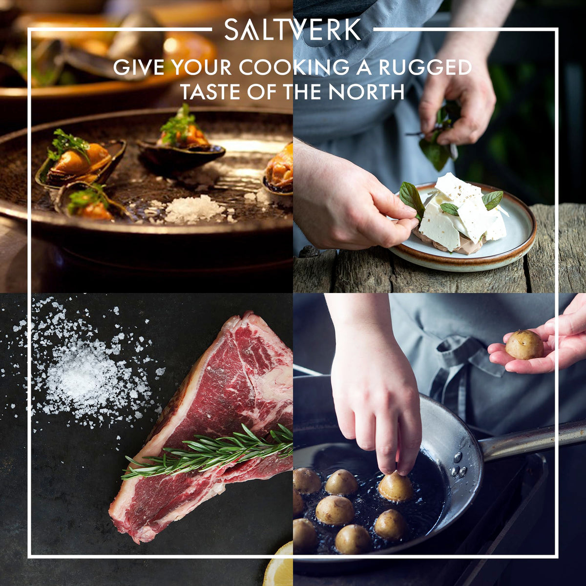 Saltverk sustainability claim highlights carbon-neutral production for responsible cooking.