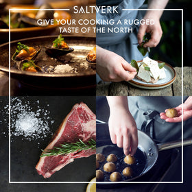 Saltverk sustainability claim highlights carbon-neutral production for responsible cooking.