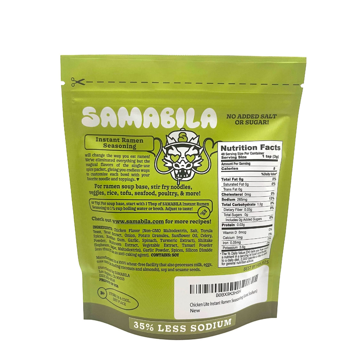 SAMABILA Chicken Lite ramen broth being poured for quick flavor