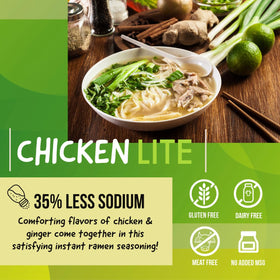 SAMABILA Chicken Lite ramen noodles cooking in simmering pot