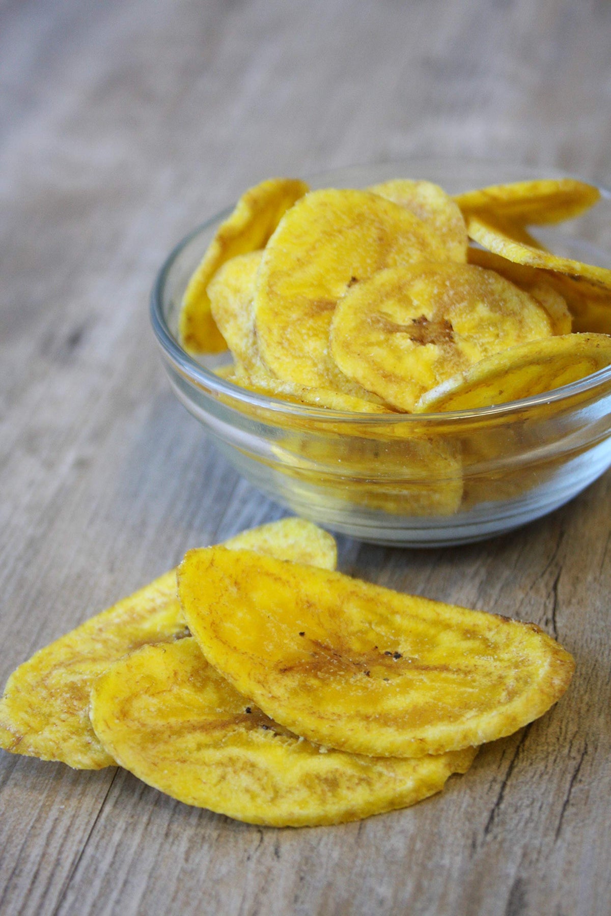 SAMAI two-ingredient plantain chips close-up focusing on simplicity