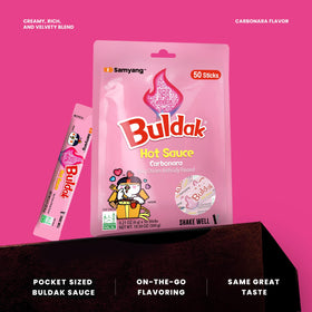 Samyang Buldak Carbonara travel pack enables flavor on the move.