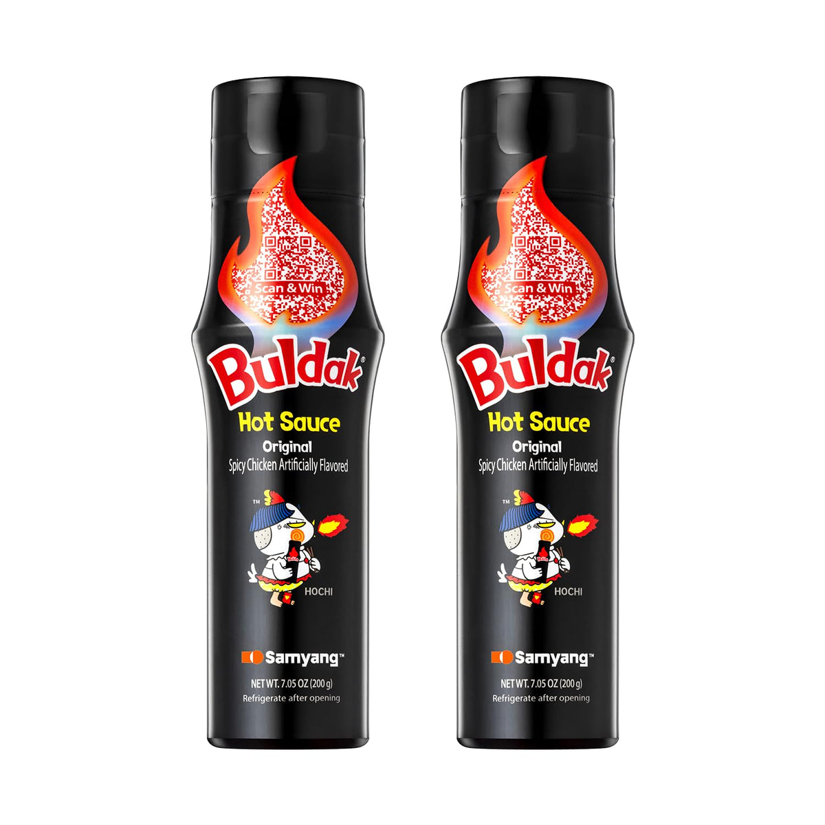 Samyang Buldak Original pack shot showing bold, fiery flavor for quick meals
