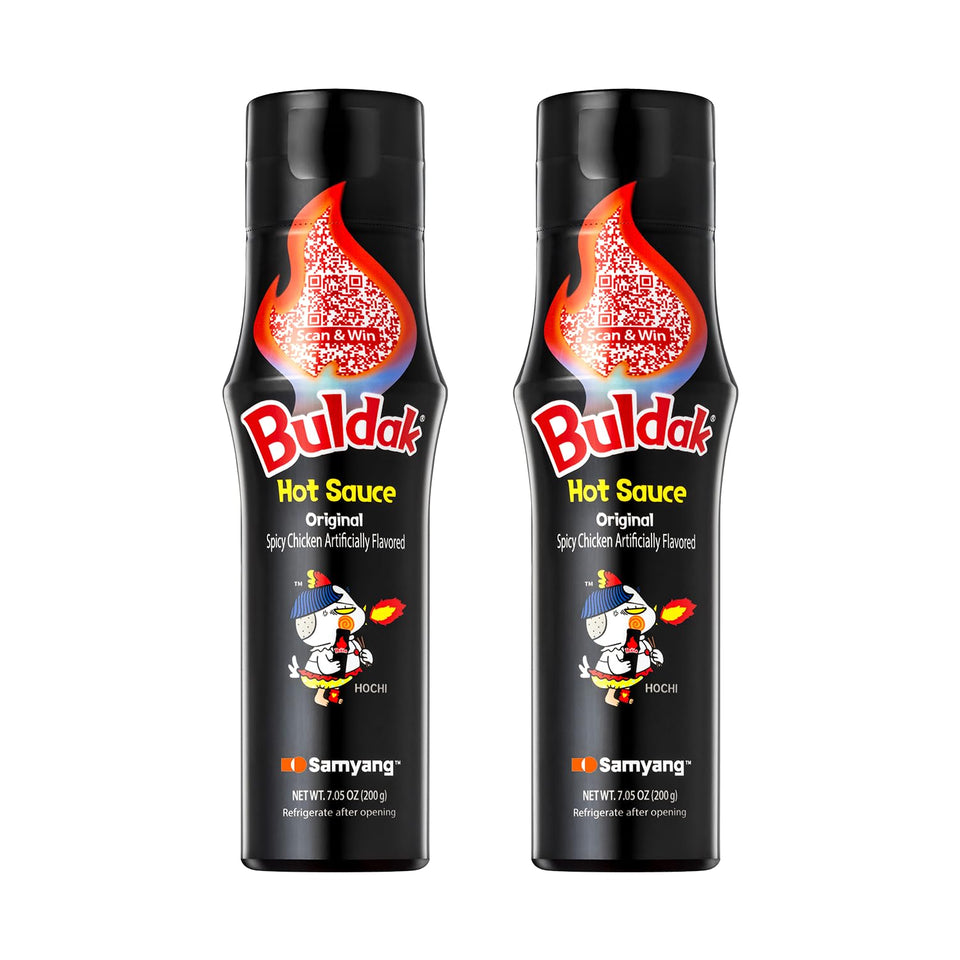 Samyang Buldak Original pack shot showing bold, fiery flavor for quick meals