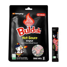 Samyang Buldak original sauce packaging for travel-friendly sachets.