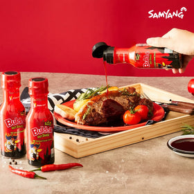 Dipping bowl with Bulldark Spicy sauce for heat and depth