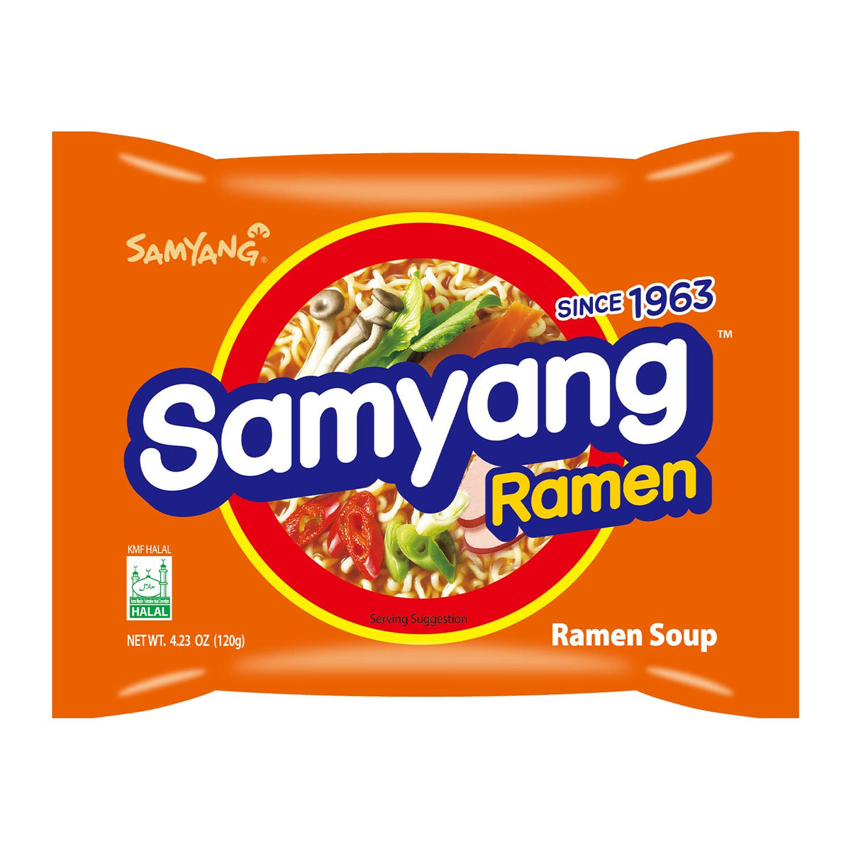 Samyang Ramen ham flakes closeup highlighting rich flavor for quick bowls.