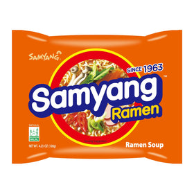 Samyang Ramen ham flakes closeup highlighting rich flavor for quick bowls.