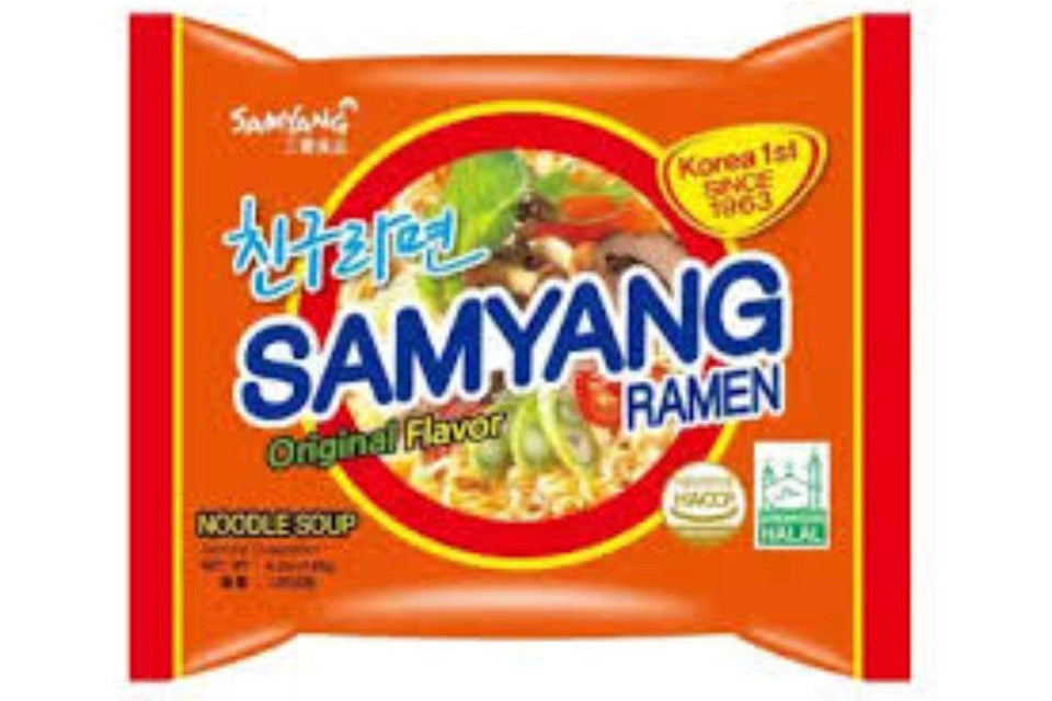 Samyang Ramen Original noodles in a steaming bowl for a quick meal.