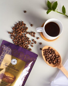 San Alberto resealable coffee bag protects freshness and aroma
