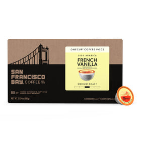 San Francisco Bay arabica beans harvested at high altitude for smooth flavor.