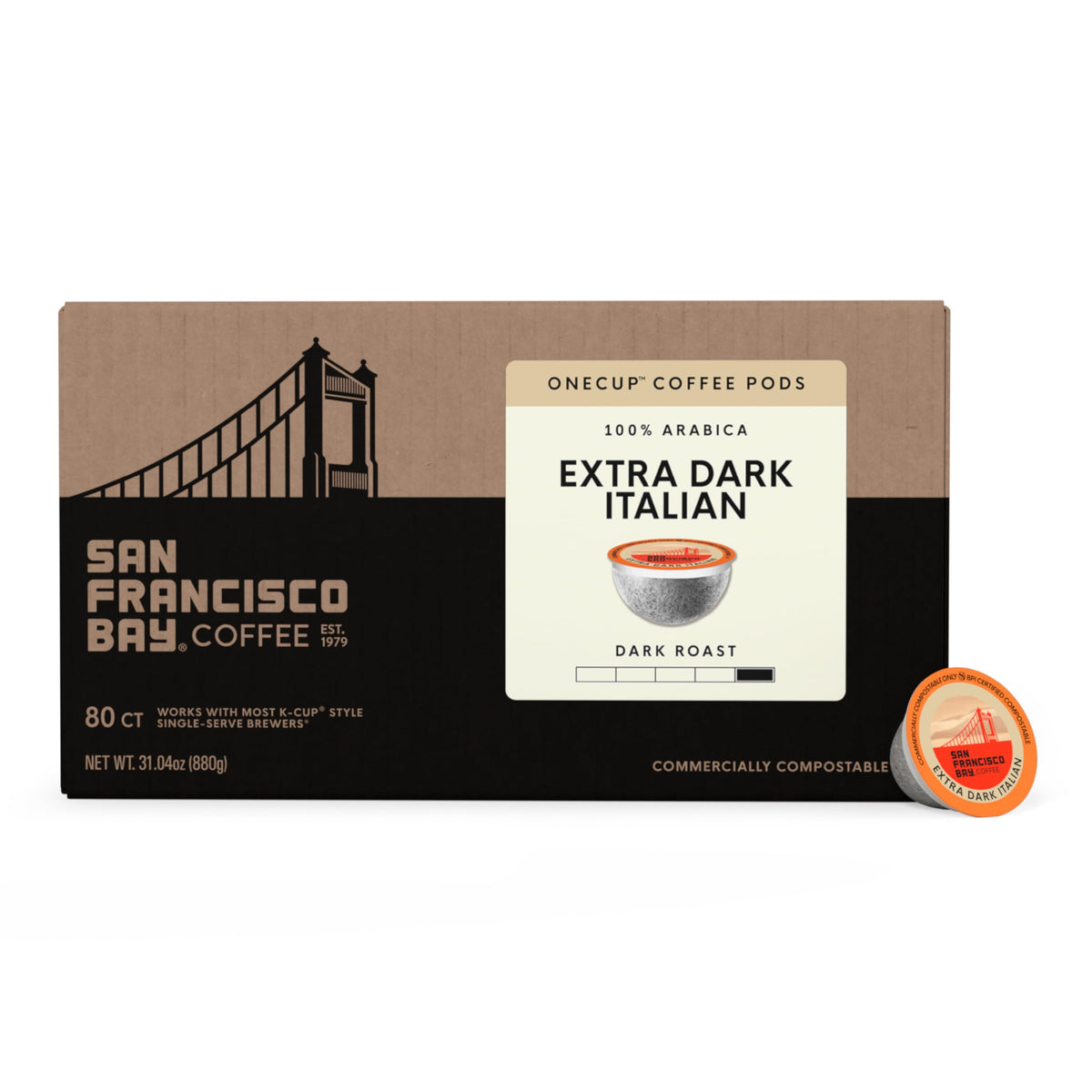 San Francisco Bay 100% Arabica beans deliver a smooth cup