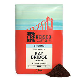 SAN FRANCISCO BAY Bay Bridge Blend 28 oz bag packaging ready for home use