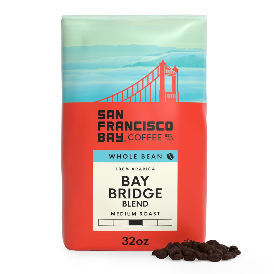 San Francisco Bay Bay Bridge Blend whole bean 32 oz for rich, smooth everyday coffee