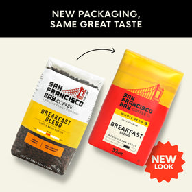 San Francisco Bay Breakfast Blend ground coffee ready for brewing