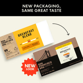 San Francisco Bay Breakfast Blend pod compatible with most K-Cup machines.
