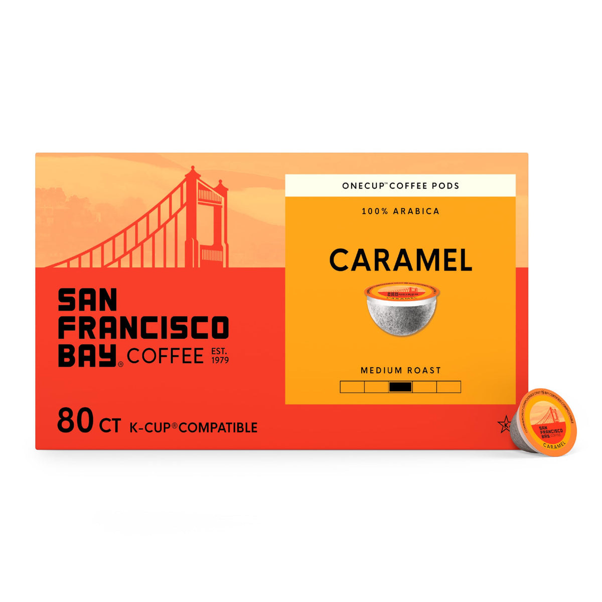 SAN FRANCISCO BAY Caramel K-Cup pods packaging for quick mornings