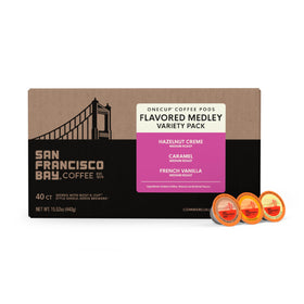 San Francisco Bay Caramel K-Cup pod delivering smooth sweetness in a cup.