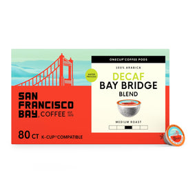 San Francisco Bay Decaf Bay Bridge Blend pod for a smooth caffeine-free morning.