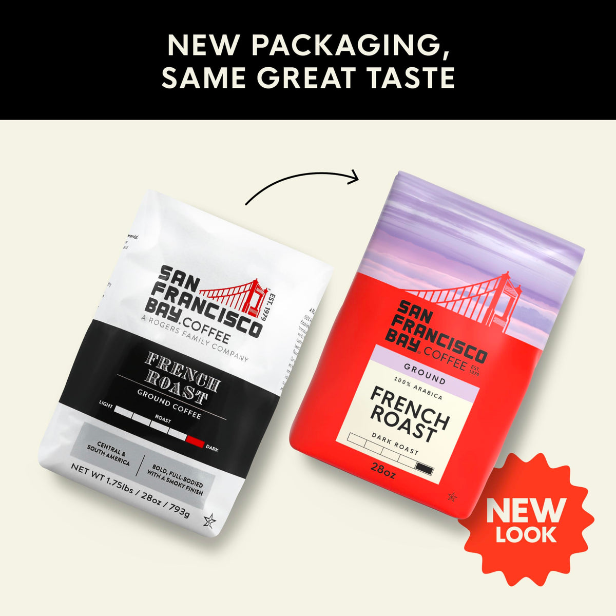 San Francisco Bay French Roast aroma steam cup highlights deep, smoky finish for morning rituals.