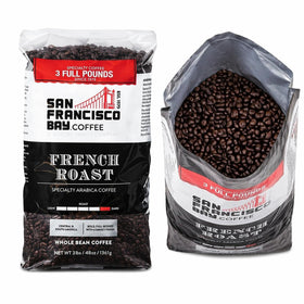 San Francisco Bay French Roast coffee bag signaling freshness.