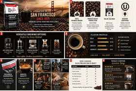 San Francisco Bay French Roast beans with glossy oil for bold flavor.