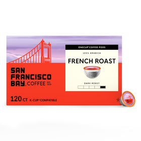 San Francisco Bay French Roast pods in packaging for quick mornings.