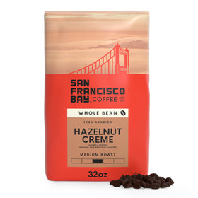 San Francisco Bay Hazelnut Creme 2lb bag front shows ready-to-brew flavor