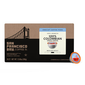 San Francisco Bay medium roast pod highlighting fruity notes and body.