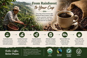 San Francisco Bay Rainforest Blend brewing methods including espresso and drip