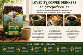 San Francisco Bay Rainforest Blend morning aroma while brewing a cup