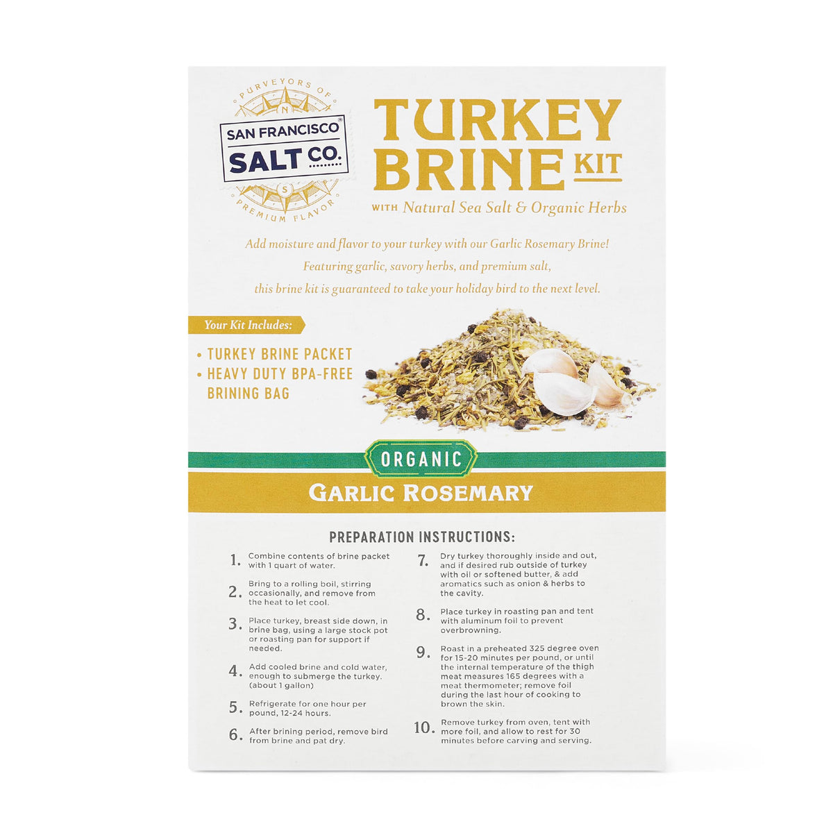 Brining bag BPA-free demonstrates easy, mess-free preparation for turkey