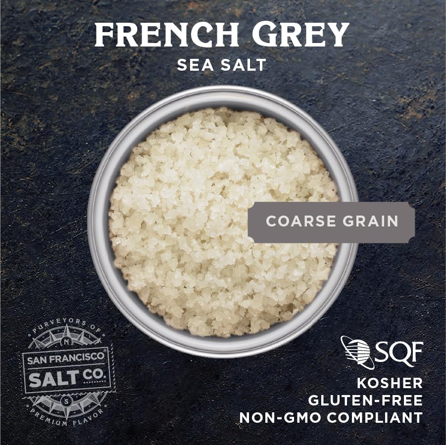 San Francisco Salt Co. French Grey Sea Salt coarse grain crystals for robust flavor