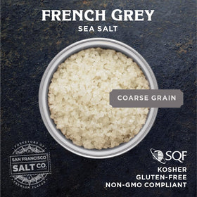 San Francisco Salt Co. French Grey Sea Salt coarse grain crystals for robust flavor