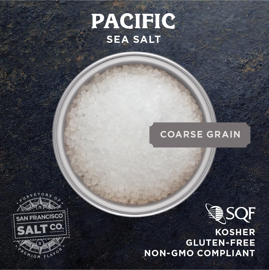 San Francisco Salt Co gourmet sea salt grain fine enables precise sprinkling on dishes
